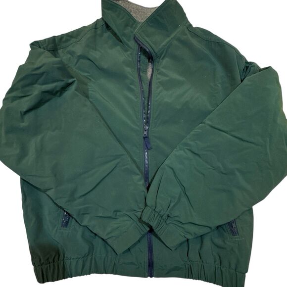 Vintage Eddie Bauer Polartec Lined Nylon Jacket XL Forest/Hunter Green - Picture 2 of 16